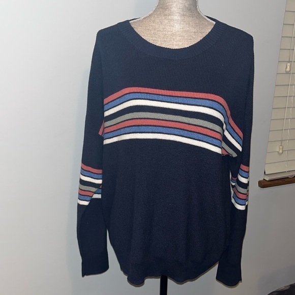 American Eagle Outfitters Sweater w Chest Stripe size Large - Picture 1 of 6